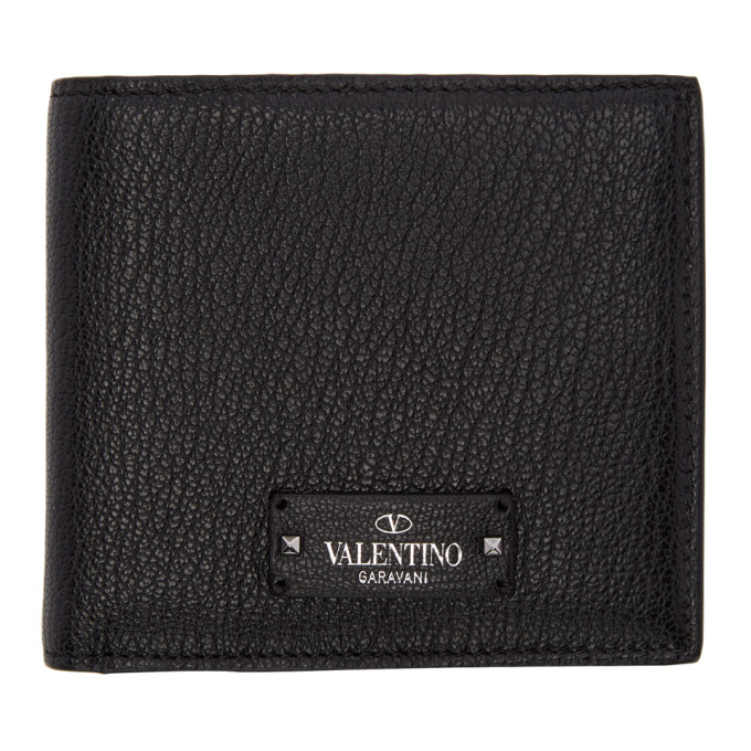 Photo: Valentino Black Valentino Garavani Logo Wallet