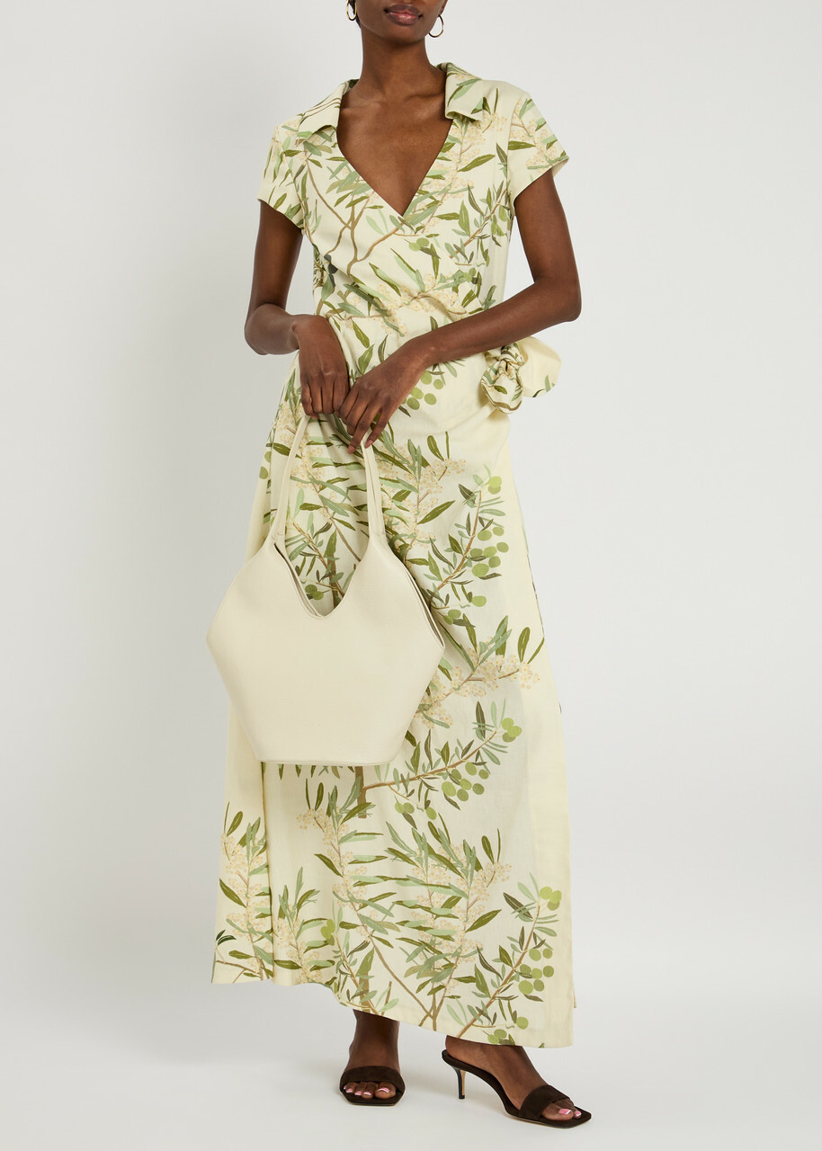 Bernadette Mara Printed Linen-blend Midi Wrap Dress Multi Print