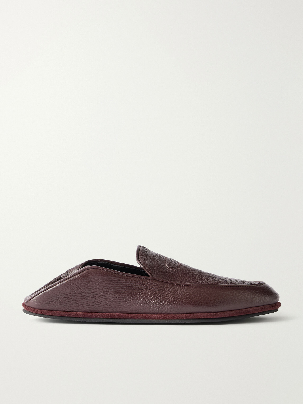 John Lobb - Kingston II Collapsible-Heel Full-Grain Deerskin Loafers - Burgundy