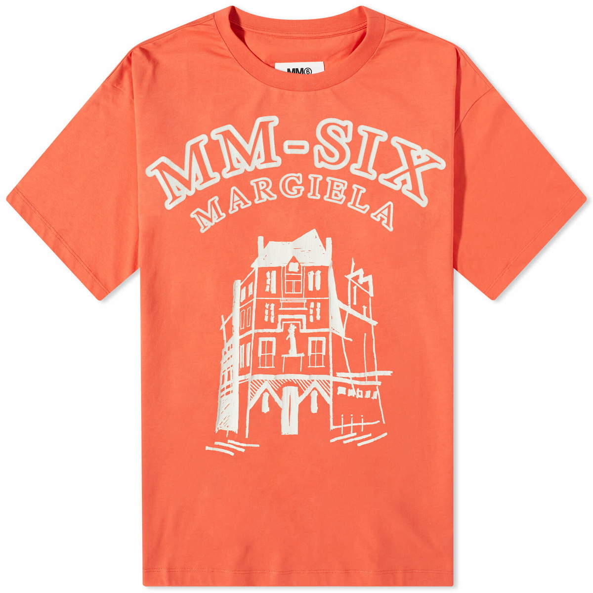 bbb様 MAISON MARGIELA SIX Maison Margiela Men's MM-Six T-Shirt in Burnt Orange Maison Margiela