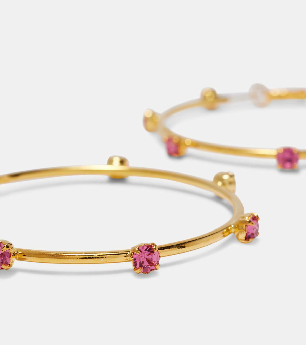 Magda Butrym Embellished gold-plated hoop earrings