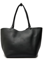 The Row Park Three Grained Leather Tote - Black - One Size