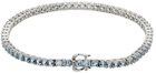 Hatton Labs Silver & Blue Marina Tennis Bracelet
