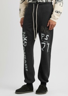 Rivington Roi Rebis Inri Printed Cotton Sweatpants Black