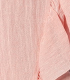 Lisa Marie Fernandez - Linen-blend midi skirt