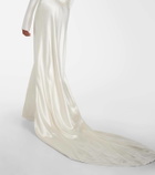 Danielle Frankel Bridal Simone wool and silk satin gown