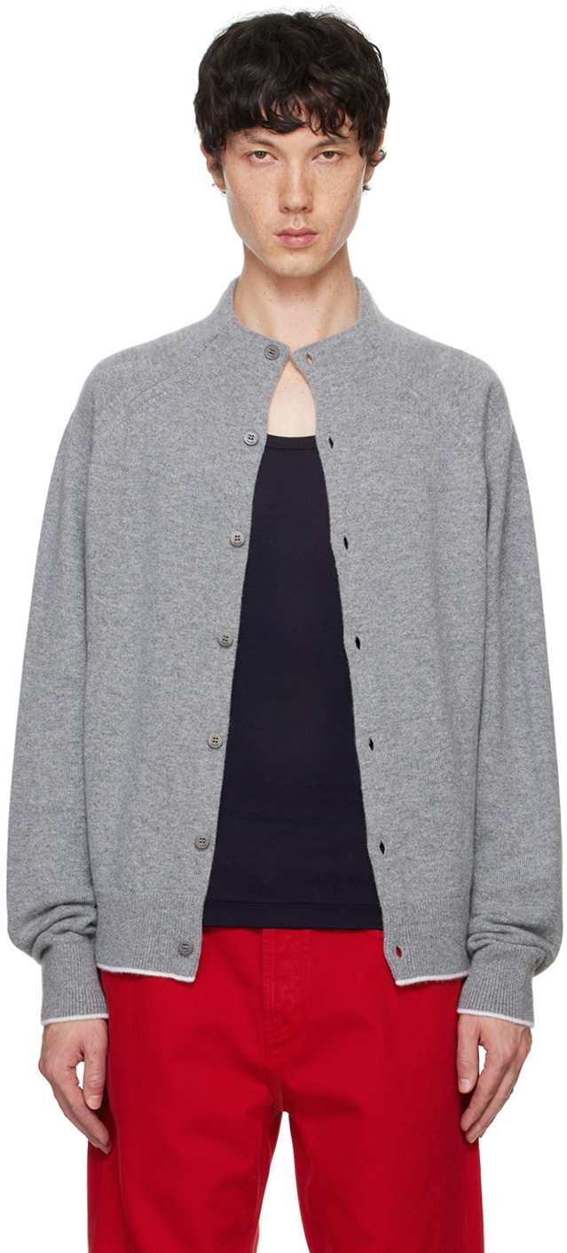 JACQUEMUS Casa PITATTOモヘア ニット タンクトップ XS JACQUEMUS Gray La Casa 'Le cardigan Pitatto' Cardigan Jacquemus