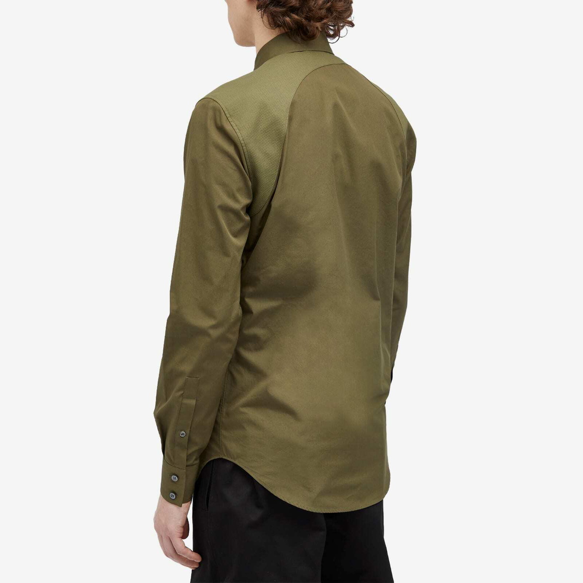 Alexander McQueen Men's Harness Shirt in New Khaki Alexander