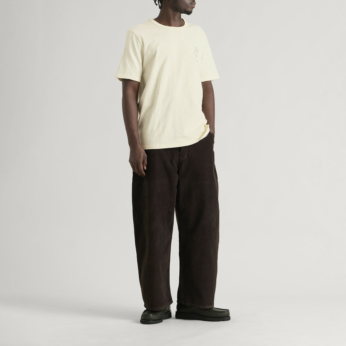 Folk Men's Cast T-Shirt in Ecru