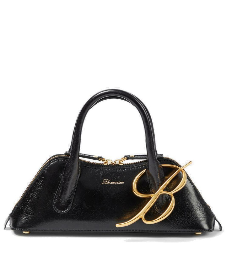 Photo: Blumarine Kiss Me Mini leather shoulder bag