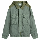 C.P. Company Men's Flatt Nylon Mixed Goggle Overshirt in Laurel Wreath