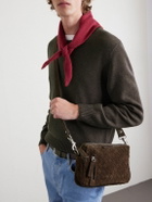 Officine Creative - Woven Suede Messenger Bag