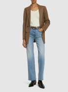 MOTHER The Hustler Roller Fray Denim Wide Jeans