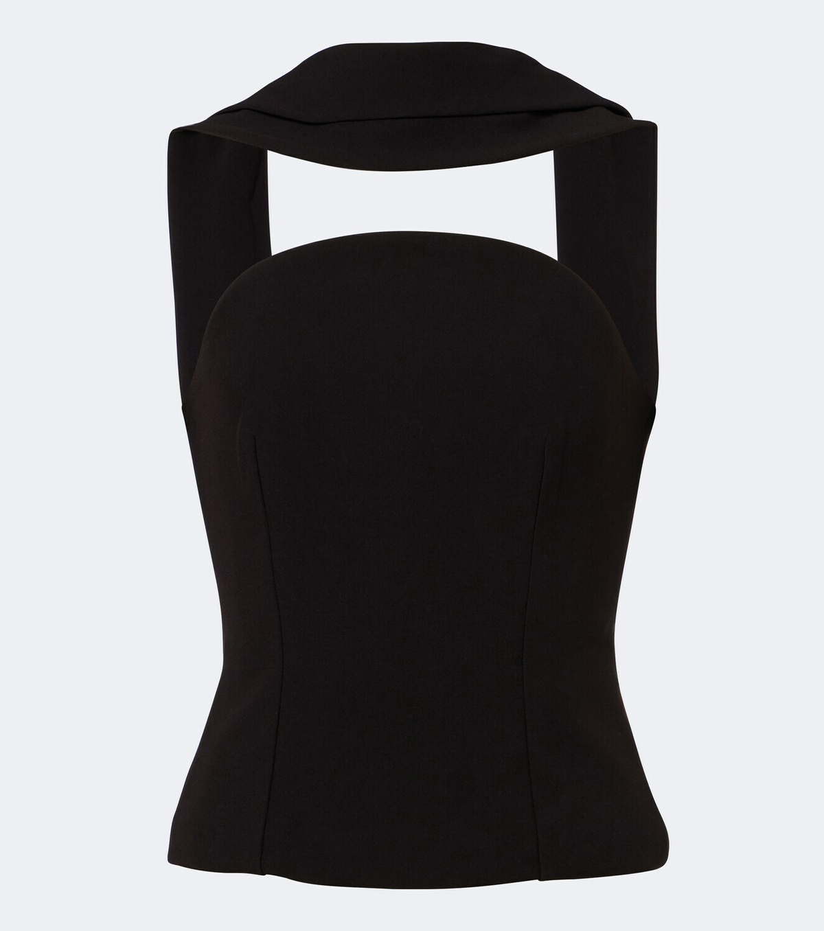 Roland Mouret Scarf-detail crêpe corset top