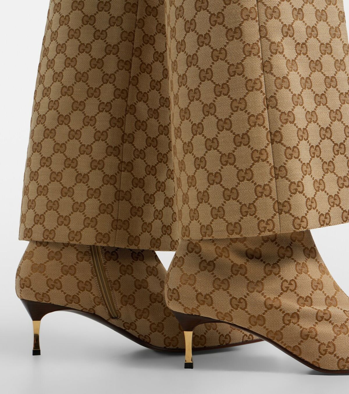 Gucci Bombshell 55 GG Canvas ankle boots