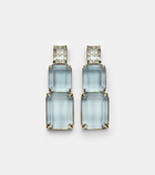 Mateo Arithmetic Composition 14kt gold drop earrings with topaz