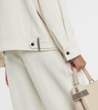 Brunello Cucinelli Cotton and linen biker jacket