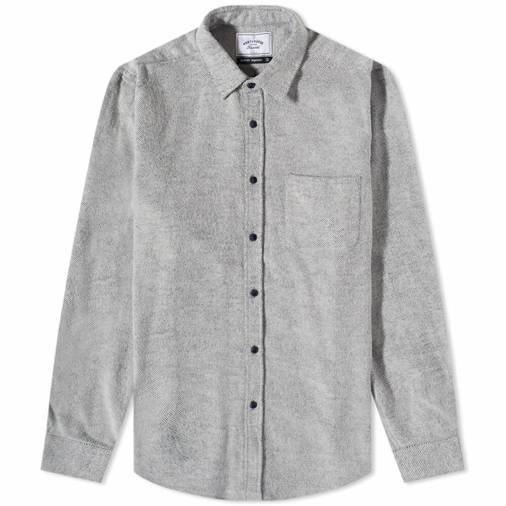 Photo: Portuguese Flannel Men's Off Rail Flannel Shirt in Grey