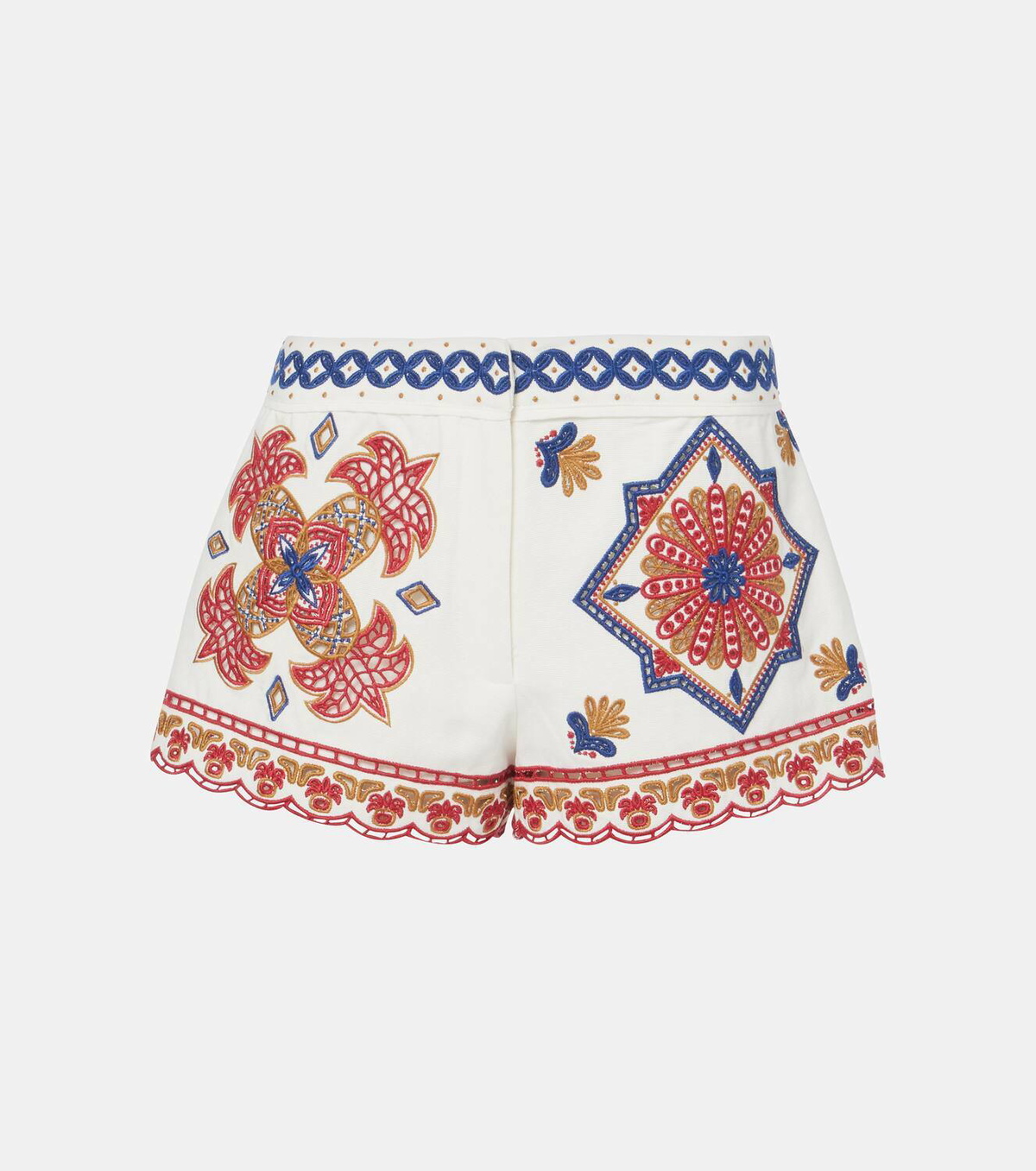 Farm Rio Embroidered cotton-blend shorts Farm Rio