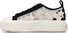 AMIRI Black & Off-White Mesh Stars Court Low Sneakers