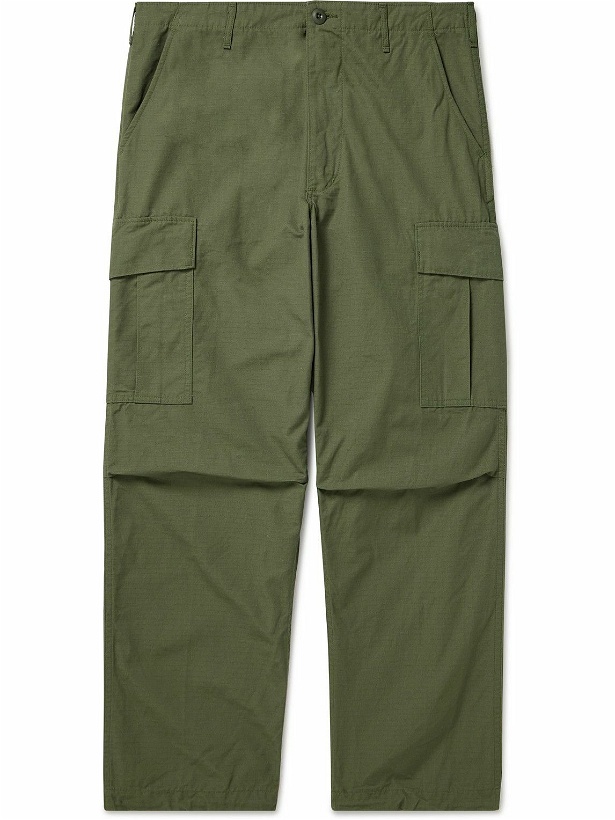 Photo: OrSlow - Straight-Leg Cotton-Ripstop Cargo Trousers - Green