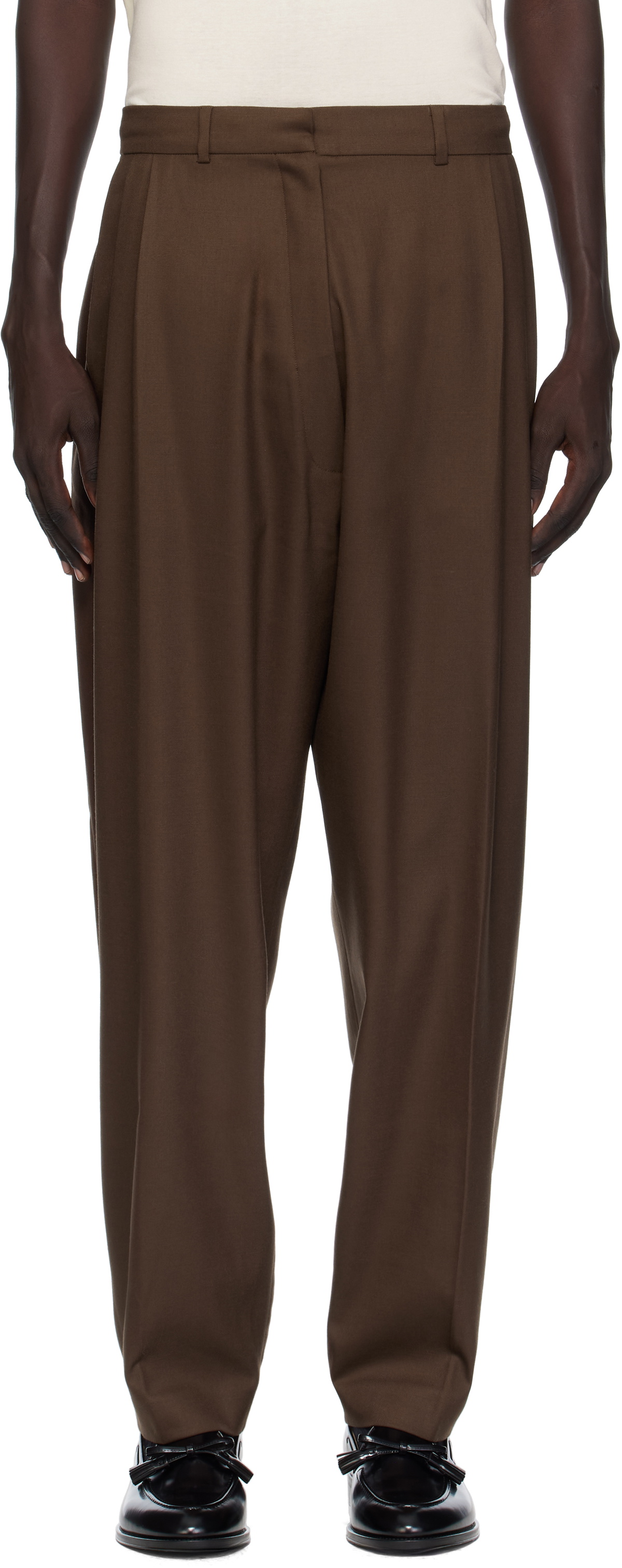Ashley Williams Brown Peg Trousers