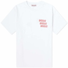 Bisous Skateboard Women's s x3 Back Logo T-Shirt in White