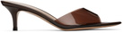 Gianvito Rossi Brown Elle 55 Mules