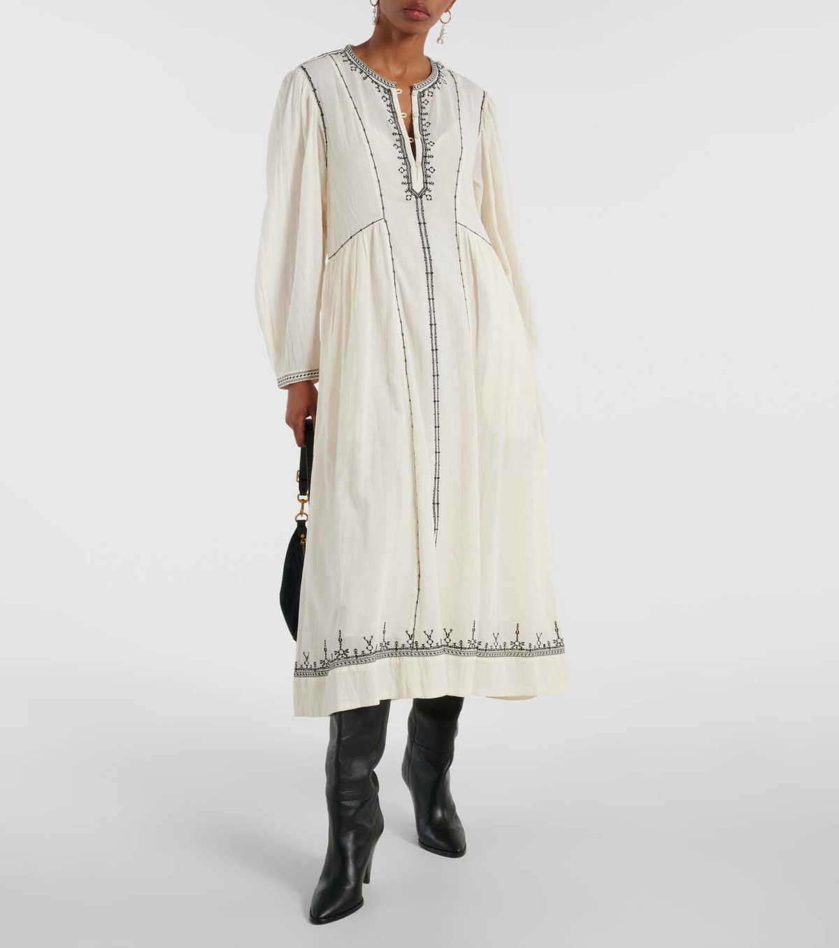 Marant Etoile Bicolor Cotton Casual Dress main image 0