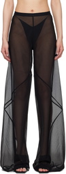 Rick Owens Lilies Black Hollywood Farrah Bias Trousers
