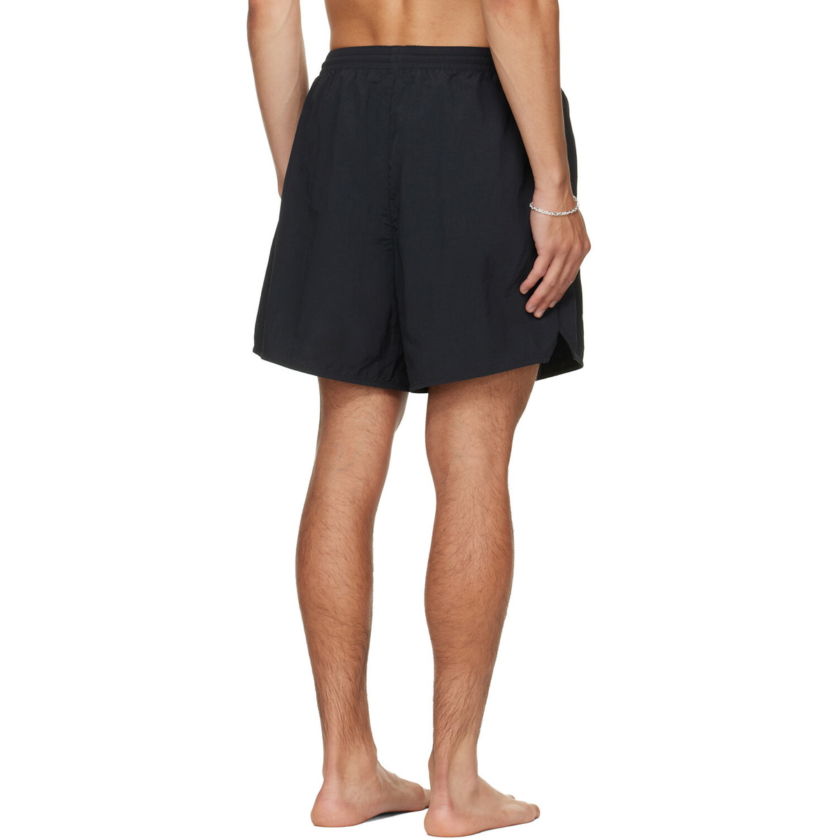 Fear of God ESSENTIALS Black Logo Patch Swim Shorts