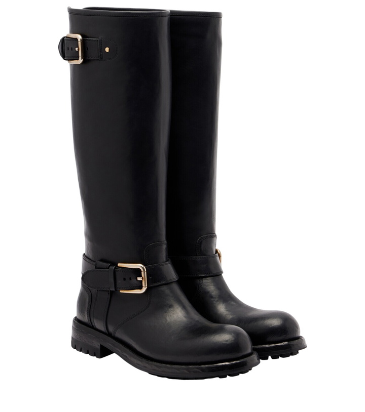 Photo: Dolce&Gabbana Leather biker boots