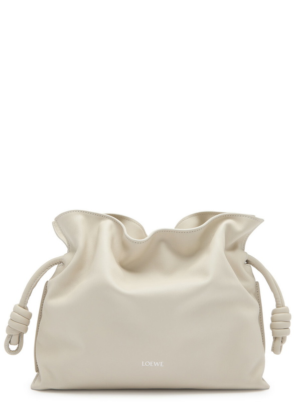 Photo: Loewe Flamenco Leather Clutch - Off White - One Size