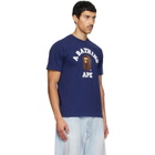 BAPE Navy College T-shirt