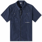 C.P. Company Men's Ripstop Zipped Shirt in Total Eclipse