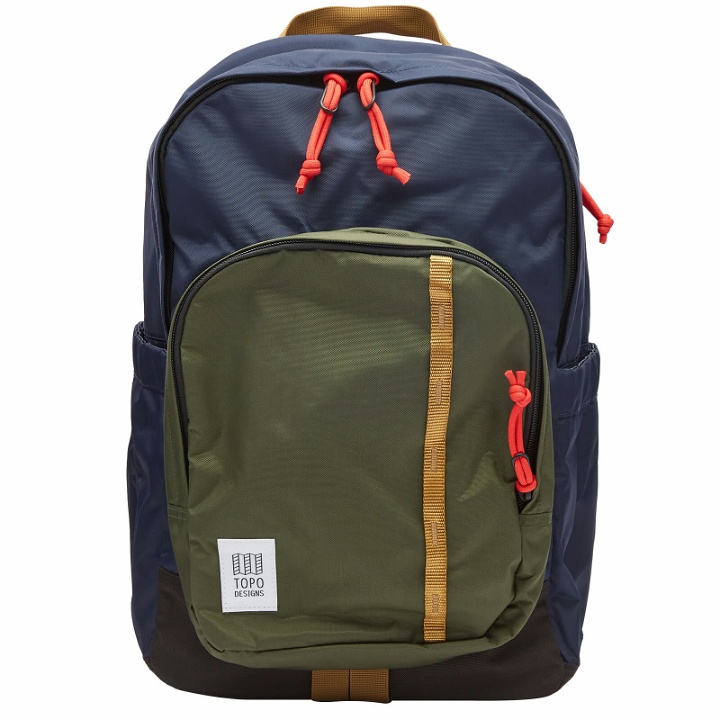 Photo: Topo Designs Peak Pack Backpack in Olive/Navy