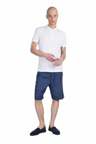 120% Lino Shorts In Blue Linen