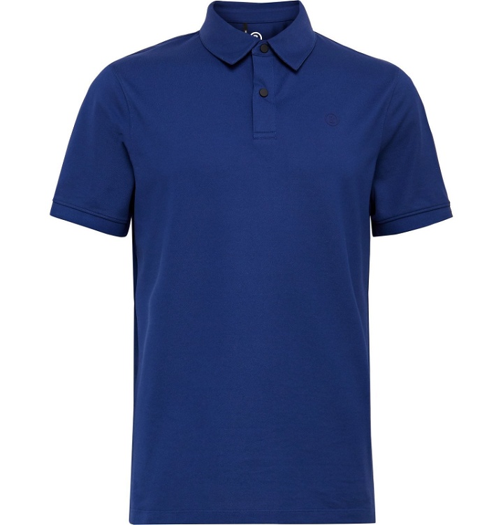 Photo: Bogner - Timo Stretch Cotton-Blend Piqué Golf Polo Shirt - Blue