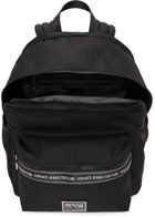 Versace Jeans Couture Black Range Brand Stripe Backpack