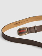 DSQUARED2 35mm Logo Plaque Leather Belt