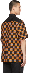 Burberry Orange & Black Check Tirley Short Sleeve Shirt