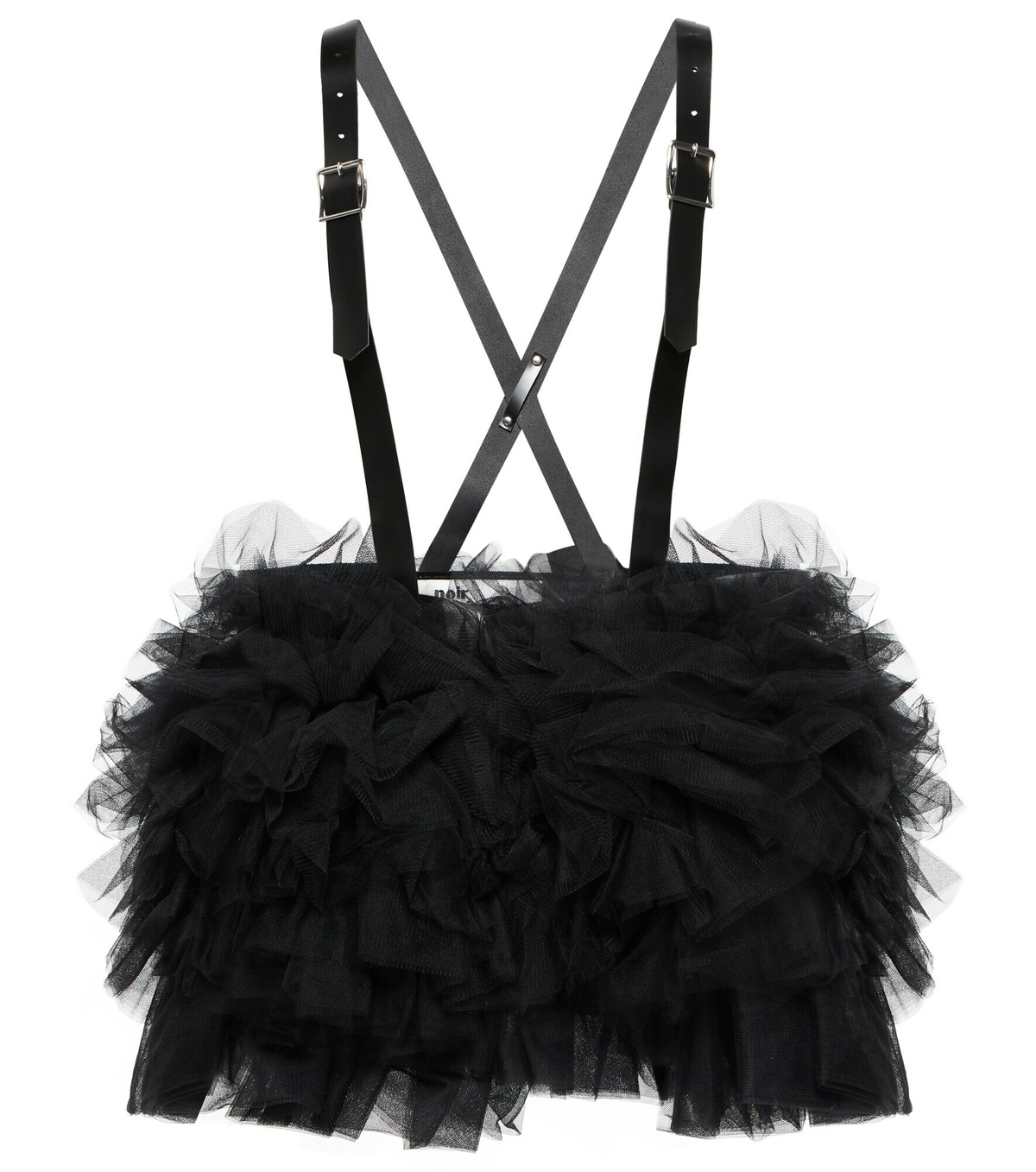 Chemisier Noir Kei Ninomiya Avec Tulle - Taille S, Jamais Porté, état Impeccable