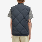 Kestin Men's Linton Padded Vest in Charcoal Recycled Nylon