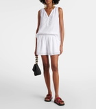 Velvet Iris eyelet cotton shorts