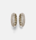 David Yurman DY Mercer® 18kt gold hoop earrings with diamonds