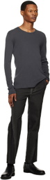 Label Under Construction Gray Ribbed Sweater