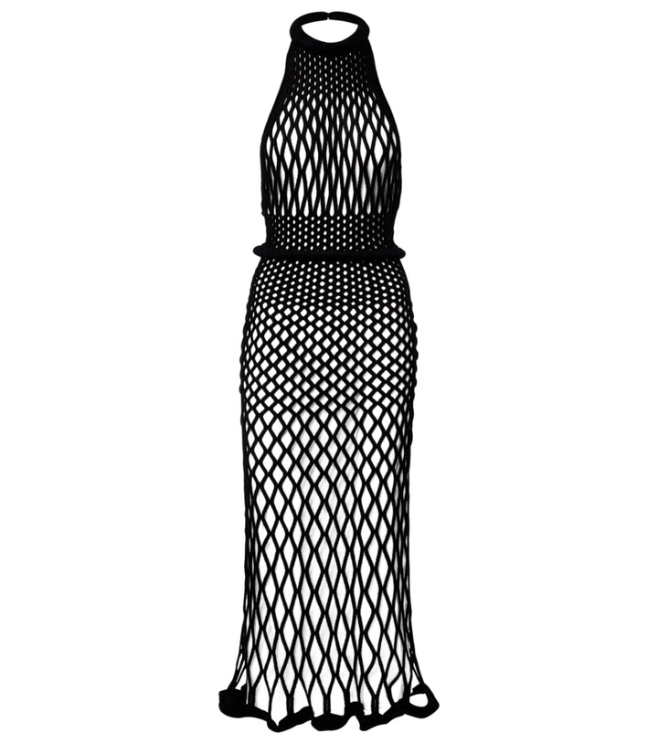 Photo: Givenchy Halterneck open-back mesh midi dress