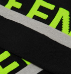 Fendi - Logo-Intarsia Stretch Cotton-Blend Socks - Black