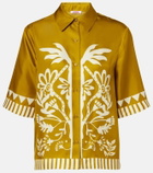 Eres Émeraude floral silk twill shirt