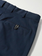 Brioni - Pienza Slim-Fit Cotton-Blend Twill Trousers - Blue